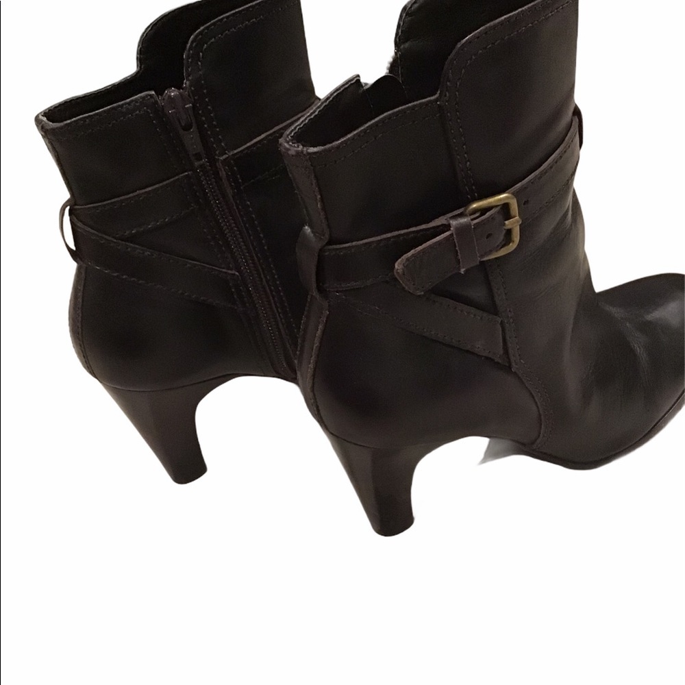 Antonio Melani Chocolate Brown Leather Ankle Boots - Picture 6 of 8